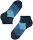 Burlington Clyde Check Socks Deep Marine