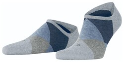 Burlington Clyde Check Sokken Arctic Melange