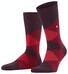 Burlington Clyde Check Sokken Claret