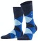 Burlington Clyde Check Sokken Marine