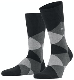 Burlington Clyde Check Sokken Zwart