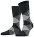 Burlington Clyde Check Sokken Zwart
