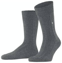 Burlington Dover Subtle Texture Sokken Donker Grijs