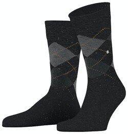 Burlington Dundee Argyle Check Sokken Antraciet