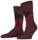 Burlington Dundee Argyle Check Sokken Merlot