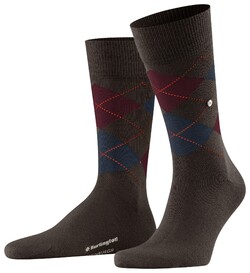 Burlington Edinburgh Socks Dark Brown