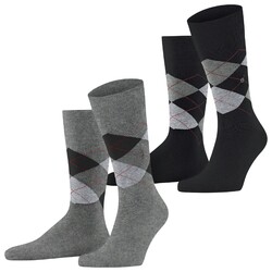 Burlington Everyday Argyle 2Pack Socks Grey