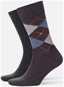 Burlington Everyday Mix 2Pack Sokken Zwart-Antraciet