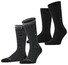 Burlington Everyday Stripe Solid 2Pack Socks Black