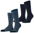 Burlington Everyday Stripe Solid 2Pack Socks Marine