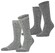 Burlington Everyday Stripe Solid 2Pack Sokken Grijs