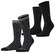 Burlington Everyday Stripe Solid 2Pack Sokken Zwart
