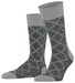 Burlington Ferry Road Fantasy Check Pattern Sokken Donker Grijs