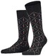 Burlington Guard Fantasy Check Sokken Zwart