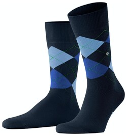 Burlington King Argyle Sokken Dark Marine