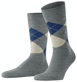Burlington King Argyle Sokken Grijs Melange