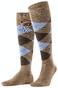 Burlington Manchester Argyle Check Sokken Beige