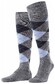 Burlington Manchester Argyle Check Sokken Concrete Melange