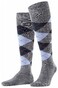 Burlington Manchester Argyle Check Sokken Concrete Melange