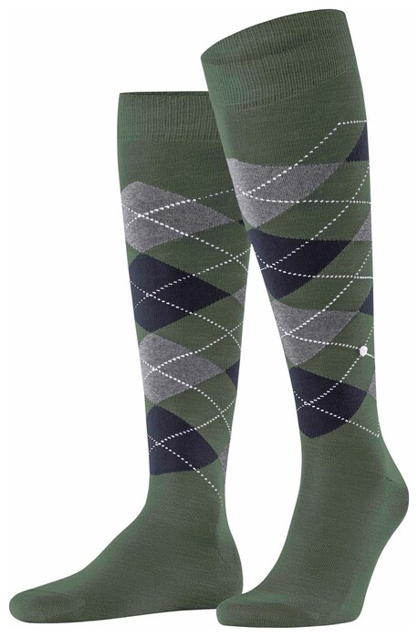 Burlington Manchester Argyle Check Sokken Mountain Green