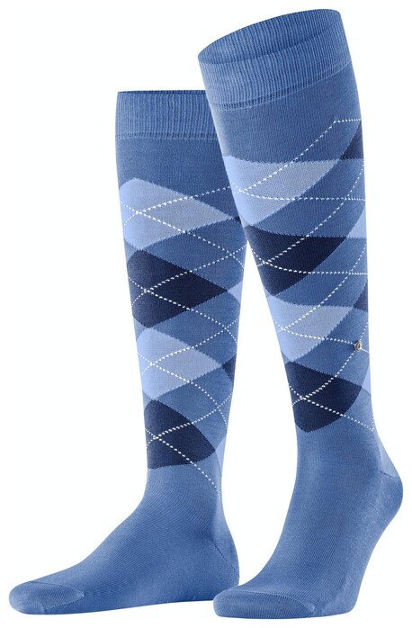 Burlington Manchester Argyle Check Sokken Turquoise