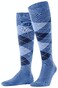 Burlington Manchester Argyle Check Sokken Turquoise