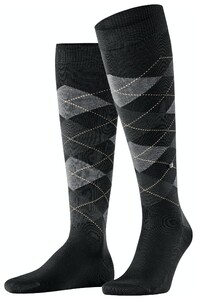 Burlington Manchester Argyle Check Sokken Zwart