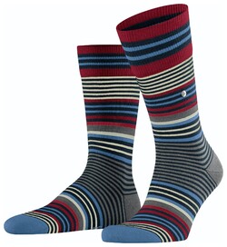 Burlington Striped Socks Sokken Marine