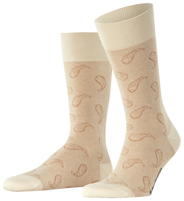 Burlington Subtle Paisley Pattern Sokken Cement