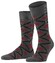 Burlington Tartan Check Sokken Carbon Melange