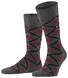 Burlington Tartan Check Sokken Carbon Melange