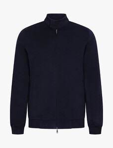 Cavallaro Napoli Baraka Full Zip Sweat Cardigan Dark Evening Blue