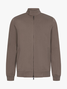 Cavallaro Napoli Baraka Full Zip Sweat Vest Donker Taupe