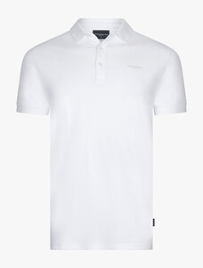 Cavallaro Napoli Bavegio Organic Cotton Blend Subtle Stretch Poloshirt White