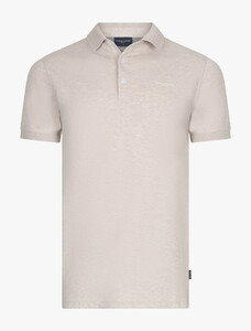 Cavallaro Napoli Bavone Organic Cotton Subtle Stretch Mélange Polo Dark Kitt Melange