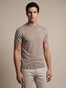 Cavallaro Napoli Cercolo Round Neck Organic Cotton Blend Mélange T-Shirt Taupe Melange