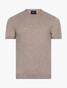 Cavallaro Napoli Cercolo Round Neck Organic Cotton Blend Mélange T-Shirt Taupe Melange