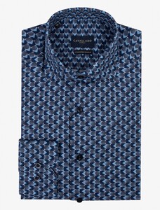 Cavallaro Napoli Cesario Overhemd Navy-Lichtblauw
