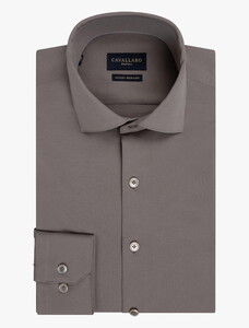 Cavallaro Napoli Compattio Cotton Stretch Easy-Iron Overhemd Taupe