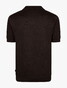 Cavallaro Napoli Erlino Linen Cotton Blend Poloshirt Dark Brown Melange