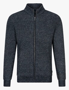 Cavallaro Napoli Full Zip Cardigan Dark Evening Blue