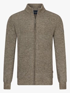 Cavallaro Napoli Full Zip Cardigan Mid Green