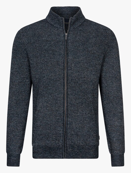 Cavallaro Napoli Full Zip Cardigan Vest Donker Blauw