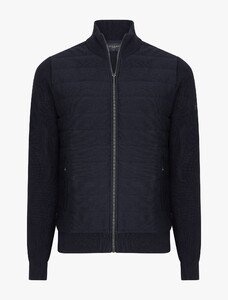 Cavallaro Napoli Gioni Full Zip Cardigan Vest Donker Blauw