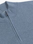 Cavallaro Napoli Levanzio Half Zip Fine Texture Cotton Cashmere Pullover Light Blue