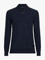 Cavallaro Napoli Levanzio Half Zip Fine Texture Cotton Cashmere Trui Donker Blauw