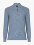 Cavallaro Napoli Levanzio Half Zip Fine Texture Cotton Cashmere Trui Licht Blauw