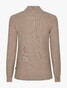Cavallaro Napoli Levanzio Half Zip Fine Texture Cotton Cashmere Trui Taupe