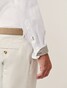 Cavallaro Napoli Luino Subtle Contrast Stitching Overhemd Wit