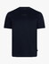 Cavallaro Napoli Luvati Mercerized Cotton Fine Tone-on-Tone Chest Logo T-Shirt Donker Blauw